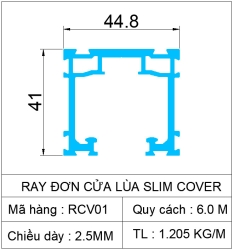 RAY ĐƠN CỬA LÙA SLIM COVER