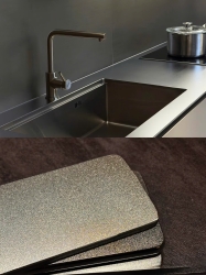 MẶT BÀN BẾP INOX DẠNG THẲNG - BỀ MẶT CÁT MỊN