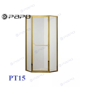 CABIN TẮM 135° CỬA MỞ 1 CÁNH BẢN LỀ ÂM PAPO  (FULL VIỀN INOX)