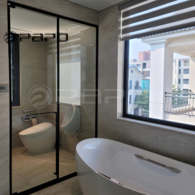 CABIN TẮM CỬA MỞ 1 CÁNH, 1FIX ,BẢN LỀ TRÊN DƯỚI PAPO