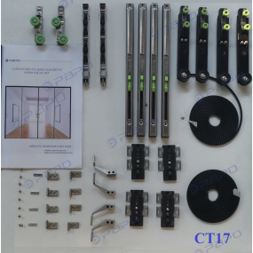 PHỤ KIỆN GIẢM CHẤN CỬA NHÔM 3 CÁNH (RAY DƯỚI) 