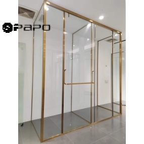 CABIN TẮM KÍNH CHỮ F, TRƯỢT 1 CỬA (CÓ GIẢM CHẤN)