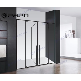 PHÒNG TẮM CỬA MỞ 2  CÁNH ,1 VÁCH CHỮ T  BẢN LỀ TRÊN DƯỚI PAPO  