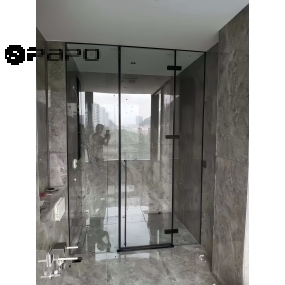 CABIN TẮM 180° MỞ  1 CÁNH, 2 FIX  BẢN LỀ CHỮ NHẬT PAPO  ,RON HÍT PVC