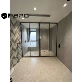 CABIN TẮM CỬA TRƯỢT 2 CÁNH GÓC 90 ĐỘ CHỮ T
