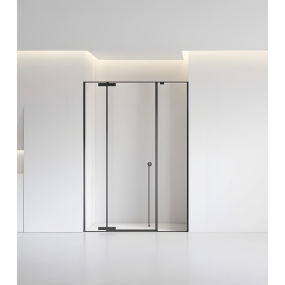CABIN TẮM CỬA MỞ 1 CÁNH 2 FIX, BẢN LỀ CHỮ NHẬT TRỤC QUAY TRÊN DƯỚI