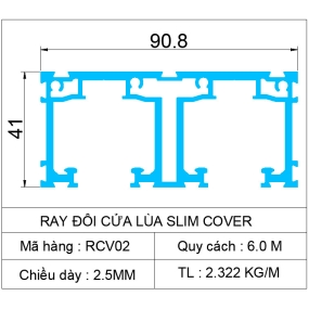 RAY ĐÔI CỬA LÙA SLIM COVER