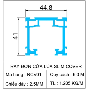 RAY ĐƠN CỬA LÙA SLIM COVER