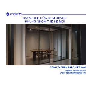 BỘ CỬA LÙA NHÔM SLIM COVER 2 CÁNH , 2 FIX