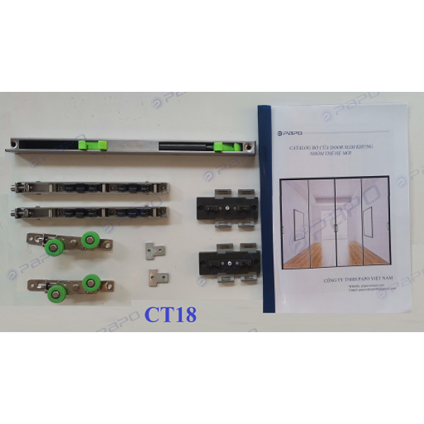 PHỤ KIỆN GIẢM CHẤN CỬA NHÔM 1 CÁNH (RAY DƯỚI) 