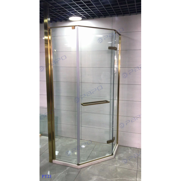 CABIN TẮM 135° MỞ 1 CÁNH  BẢN LỀ CHỮ NHẬT  PAPO  
