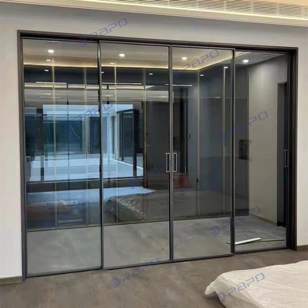 HỆ CỬA NHÔM SLIM 2 CÁNH MỞ 2 BÊN 