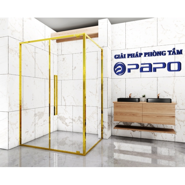 CABIN TẮM CỬA  MỞ 1 CÁNH ,CÓ VÁCH, BẢN LỀ TRÊN DƯỚI PAPO  