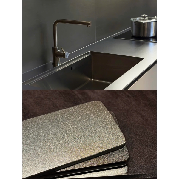 MẶT BÀN BẾP INOX DẠNG THẲNG - BỀ MẶT CÁT MỊN